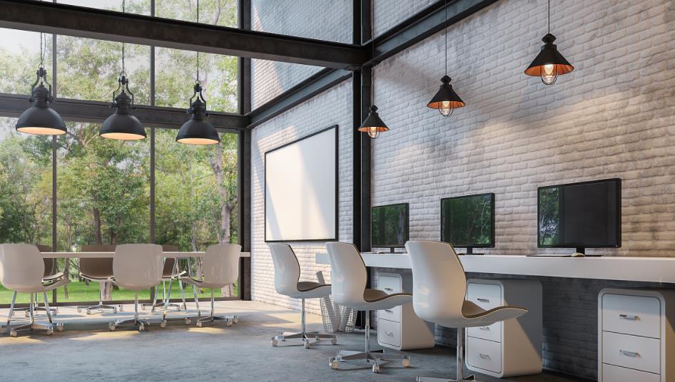 上海流行的工业风办公室设计,办公室无吊顶如何做隔断设计？